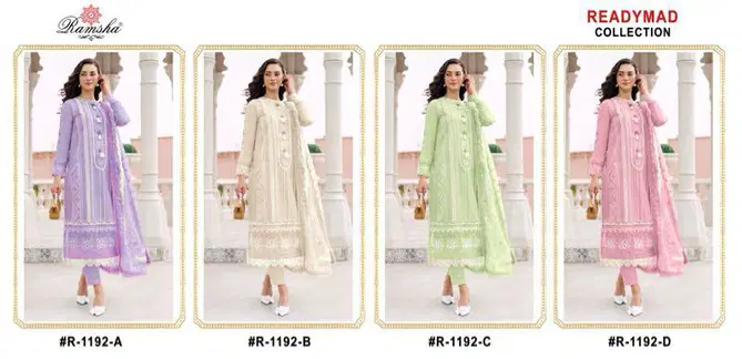 Ramsha R 1192 Nx Embroidery Readymade Pakistani Suits Wholesalers In Delhi
